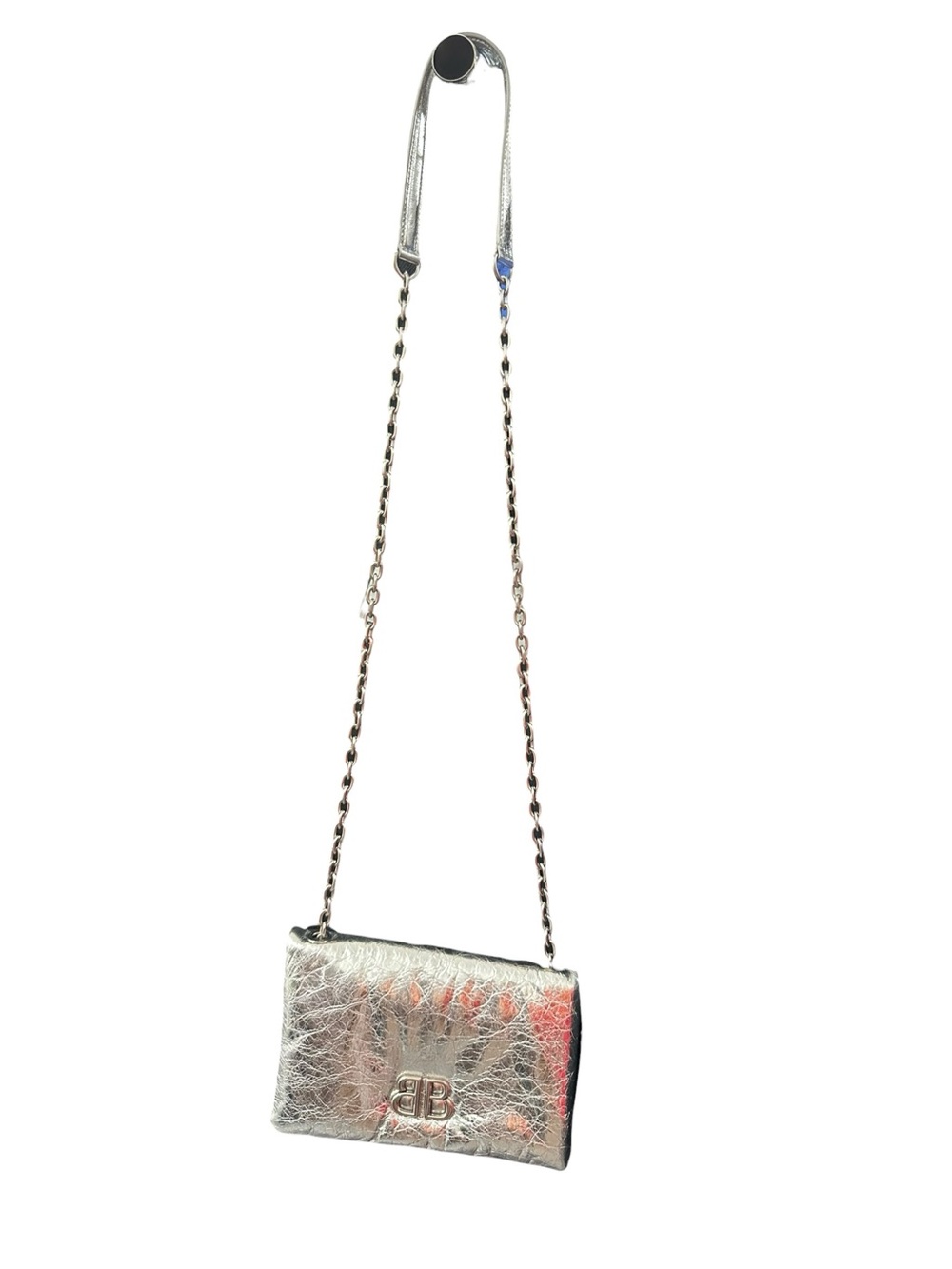 BALENCIAGA Nano Monaco Metallized Leather Bag - Picture 14 of 16